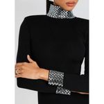 retrofete Monroe Knit Embellished Dress Black Womens Size Medium Photo 6