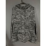 EXPRESS Hooded Poncho Mohair Wool Blend Black/White Size S Photo 2