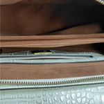 BL. Tiannu Croc Embossed Handbag Shoulder Bag Purse Ivory Cocktail Party Wedding Photo 12