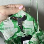 Maje Floral Patterned Maxi Dress Green Open Back Peony Print Size 38 US M Photo 15