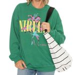 Daydreamer Nirvana Lilies Boyfriend Crew Size L New with Tag MSRP $165 SOO Photo 5