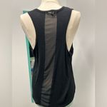 Bebe Black Sport Tank Top with Foil Animal Print Logo Photo 2