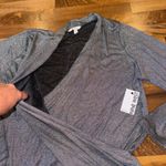 Nine West  Plus Size 2X Black Silver Lurex Wrap Top‎ NWT holiday sparkle shimmer Photo 2