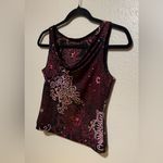 A Byer A. Byer Floral Sequin Scoop Neck Tank Top | Shirt Photo 1