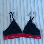 Hanes NWT  Black Bralette with Red Band Photo 3