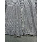 Adrienne Vittadini Adrienne Vittadini 100% Linen Womens Shirt Striped Blue Size 1X Photo 5
