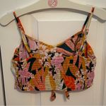 Aerie  Tie Front Tropical Floral Crop Top Photo 2