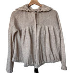 Free People  Wool Blend Hooded Cardigan Tan Size XSmall Photo 0