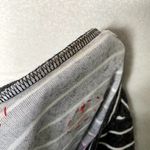 Nanette Lepore  Beaded Kisses Striped Long Bell Sleeve Peplum Top Large Gray Photo 8