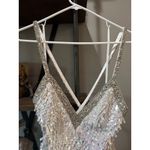retrofete Ivana Sequin Rhinestone Mini Dress White & Silver Womens Size Small Photo 10
