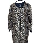Nick & Nora  Women's Leopard Print Fleece Footed Pajamas Sleepwear One Piece M Photo 1