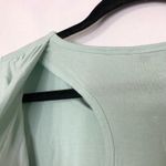 CAbi Mint Green Draped Back Short Sleeve Shirt Womens XS Top Blouse Summer Photo 6