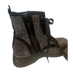 Madden Girl Black Silver Studded Kurrt Lace Up Combat Boots Women Sz 7.5 Photo 8