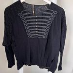 Free People Long Sleeve Embroidered and Lace Detail Shirt SZ Small Photo 0