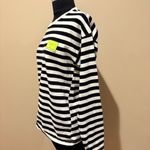 ZARA  Crew Neck Black and White Striped Cotton Sweater size S Photo 2