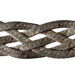 Sterling Silver Vintage: .925 Art Deco Braided 17” Necklace Etched Patina Photo 3