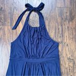 Boden USA Boden • Felicity Jersey Dress halter tie neck maxi navy blue stretch knit Photo 3