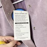 Mixit  Womens Sz 8/M Lavender Genuine Leather Suede Shirt Jacket Snap Front Lilac Photo 8