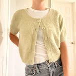 LA Hearts  Cropped Sage Green Eyelash Cardigan Photo 0