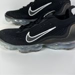 Nike AIR VAPORMAX 2021 FLYKNIT BLACK METALLIC SILVER SPECKLED WOMENS SHOES SIZE 9.5 Photo 6