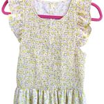 Code x Mode  Medium Yellow Floral Smocked Midi Dress Photo 4