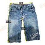 Hydraulic  Denim Capri Shorts Size 11/12 Low Rise Star Pocket Blue‎ Photo 2