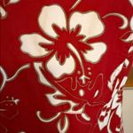Original Hilo Hattie Hawaiian Red and White hibiscus flower floral Dress med Photo 9