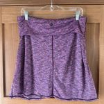 prAna  Leanne Foldover Waist A-Line Purple Heathered Athletic Skirt size Med​​ Photo 3