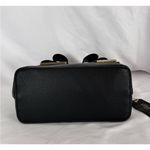 Grosee Black Faux Leather Top Handle Bow Accent Satchel Bag Photo 2