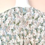 One Loved Babe  Green Blue Floral Pleated Tiered Maxi Dress Photo 8