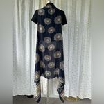 Gena Accessories G Navy Paisley Long Scarf Waterfall Vest Kimono Chic One Size Blue Size undefined Photo 3