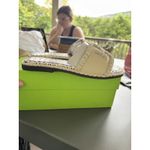 Sam Edelman  Women's Fitz Flat‎ Sandal Beaded Size 7 Cream And White Photo 3