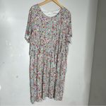 J. Jill Womens Dress Sz 3X Floral Ditsy Short Sleeve Stretch Layered‎ Blue Photo 1