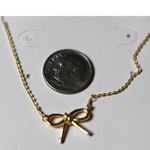 NIP Trades Of Hope Elegant Dainty Gold Tone Bow Simple 18" Link Chain Necklace Photo 1