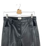 Aritzia Wilfred Beatrix Pants Flared High Waist Faux Leather Black Size 10 Photo 3