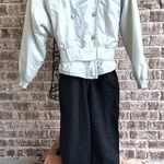 Obermeyer Vintage Ladies Ski Suit Sz 10 Iridescent 1 Piece Stirrups Embr… Photo 0