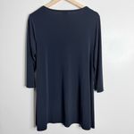 Chico's Chico’s Navy Tunic 3/4 Sleeves Medium Chico’s 1 Stretch Dressy Casual Flowy Photo 1