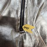 by the way. Skylar Faux Leather Dress in Gold Metal Small Photo 8