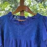 J. Marie Women's The Wrin Top Royal Blue High Neck Size M Size M Photo 4