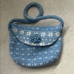 Women’s Rag Bags Blue White Knit Handbag 💚 Photo 0