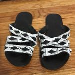 Urban Outfitters  white and black slip‎ on sandals women’s size 7 Photo 0