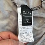 DAZY Figure & Letter Graphic Drop Shoulder Mesh Dress Black Grey White Sz M Size M Photo 10
