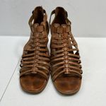 Paul Green  Women's UK 6 US 8.5 Brown Gladiator Ankle Buckle Stacked Heel Sandals Photo 3