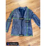 Majestic  Filatures Open Black Linen‎ Stretch Metallic Blazer Jacket Size 3 Photo 10