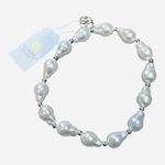 Kendra Scott  Baroque Pearl Bracelet White Freshwater Pearls Silver Beads New Photo 0