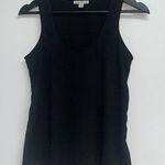J.Crew  Mercantile Womens Scoop Neck Tank Top Blouse Size XXS Black Loose Fit Photo 0