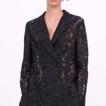ZARA  LACE BLAZER w/ Slits & Buttons Black Color Size XS NEW Photo 6