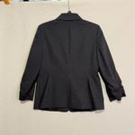 Kasper  Womens Charcoal Grey Ruched Sleeve Blazer Suit Jacket Size 8 Photo 3