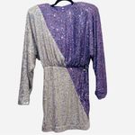 ROTATE Birger Christensen Billie Silver Purple Sequin Mini Cocktail Dress Size 2 Photo 10
