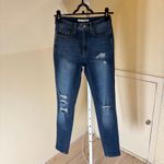 KanCan USA Kancan EUC Women's Dark Wash Eliza Distressed High Rise Ankle Skinny Jeans 3/25 Photo 0